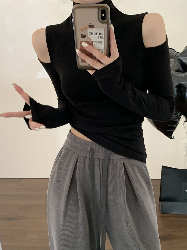 Aria Slim Fit Turtleneck Long Sleeve Top