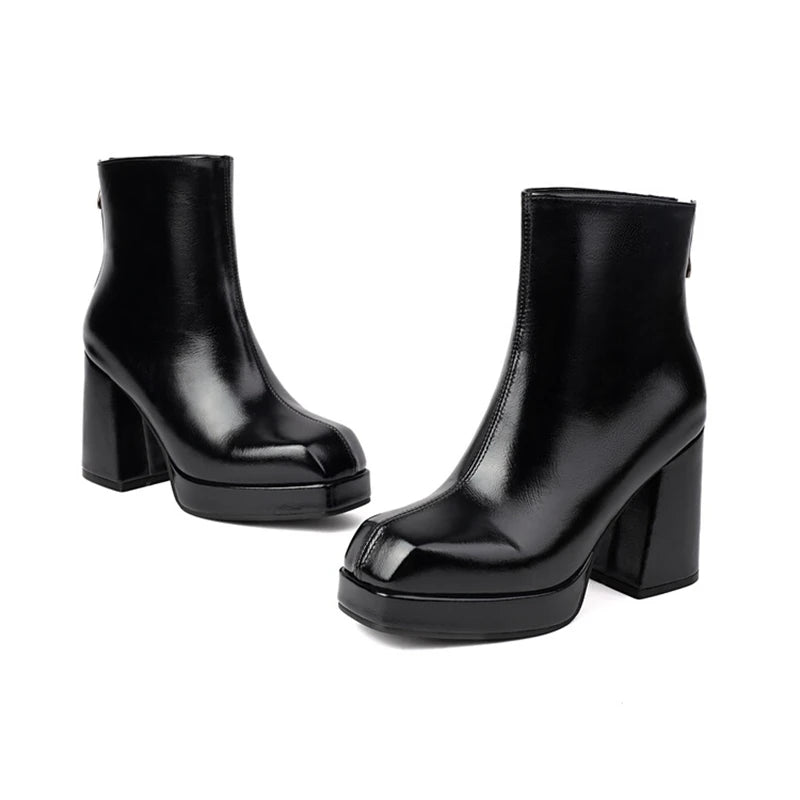 REAVE CAT 2026 Autumn Classic High Platform Ankle Boots