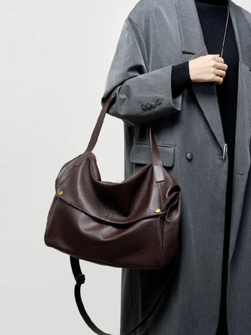 100% Genuine Leather Large Capacity Women’s Shoulder Bag