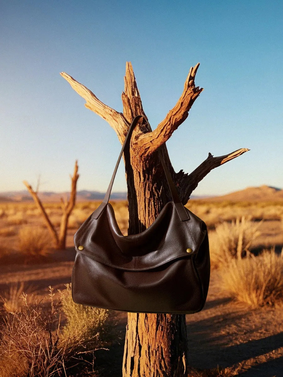 100% Genuine Leather Large Capacity Women’s Shoulder Bag