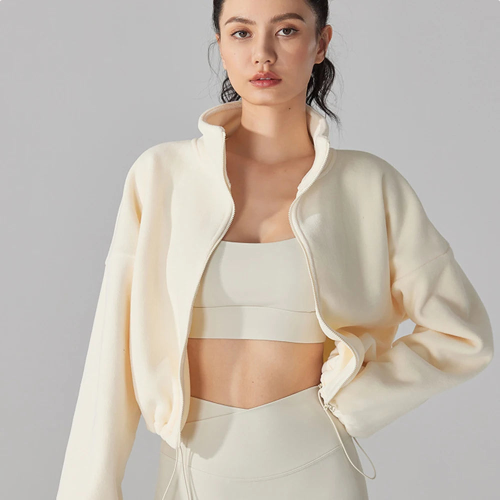 Women’s Sherpa Fleece Zip-Up Jacket Thick Winter Hoodie