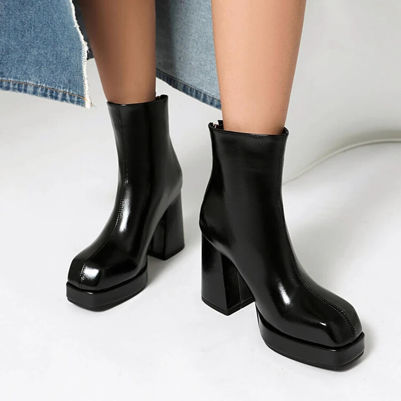 REAVE CAT 2026 Autumn Classic High Platform Ankle Boots