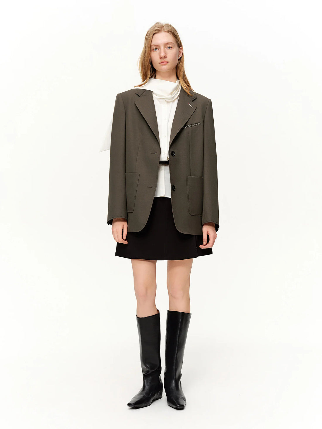 DUSHU 2026 Plus Size Women’s Oversized Blazer Spring Coat