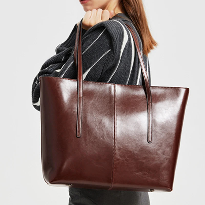 Women’s Large Cowhide Leather Tote Bag
