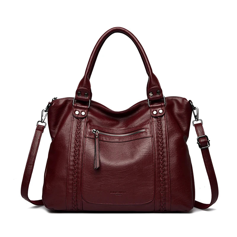 Soft Leather Shoulder Crossbody Bag for Women