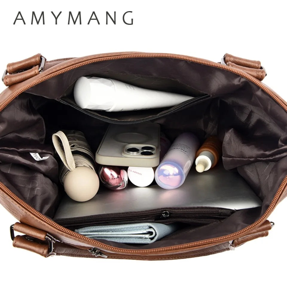 Soft Leather Shoulder Crossbody Bag for Women