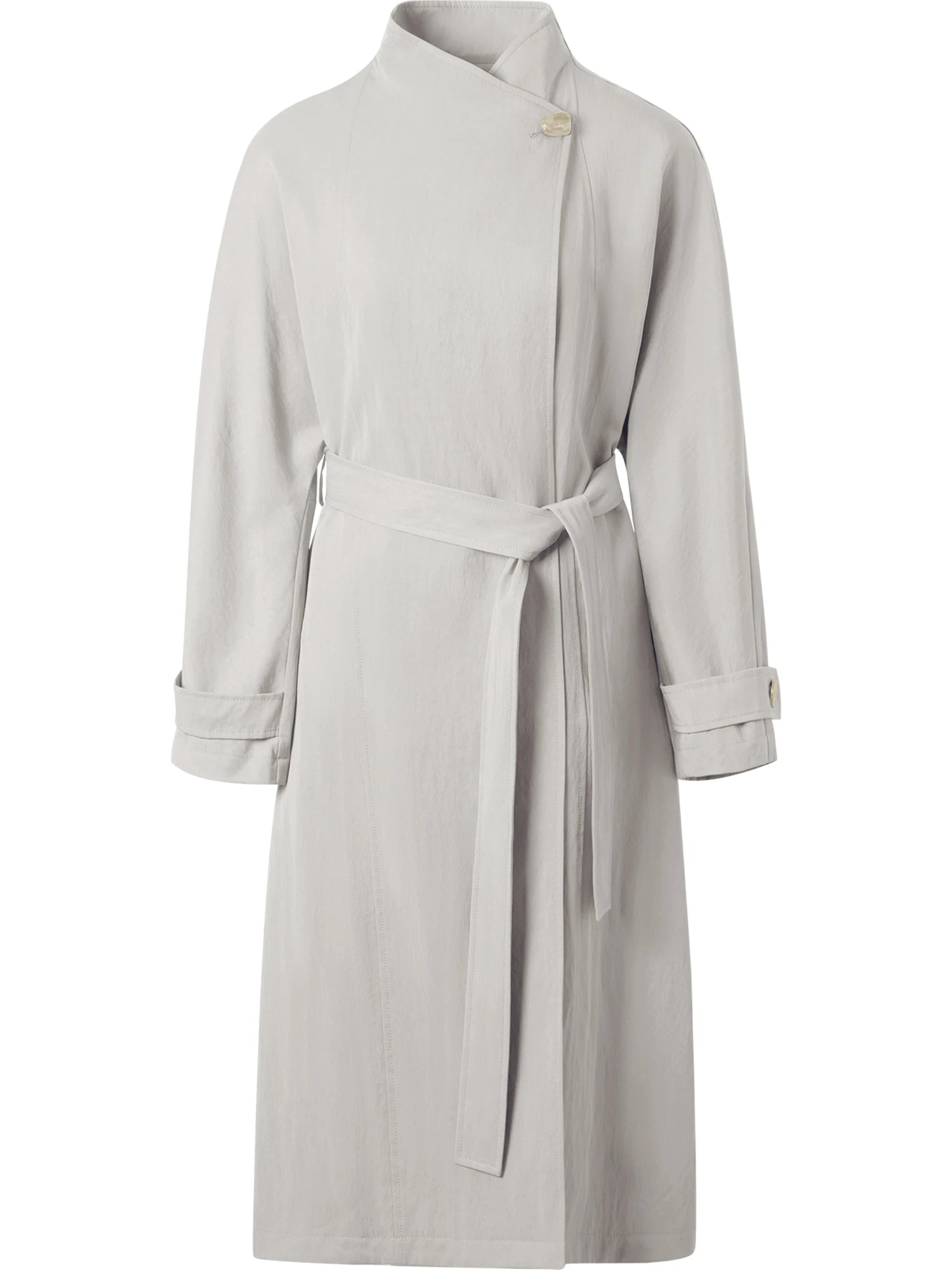 Women’s Petite Trench Coat with Overlap Collar