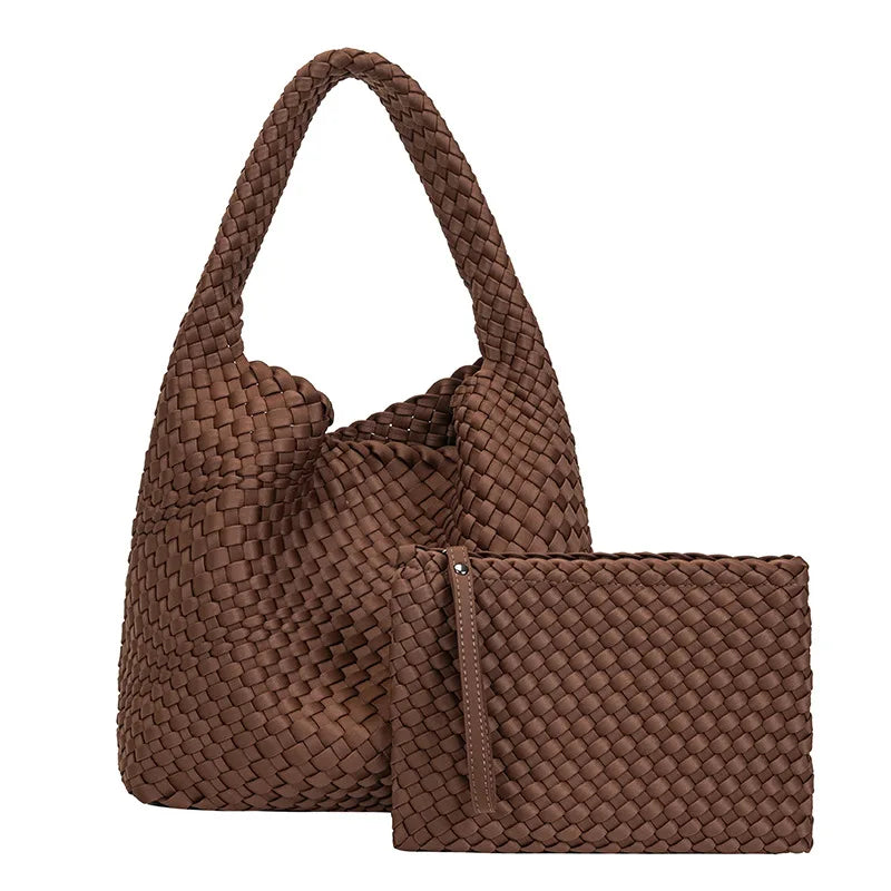 Handmade Neoprene Woven Tote Bag