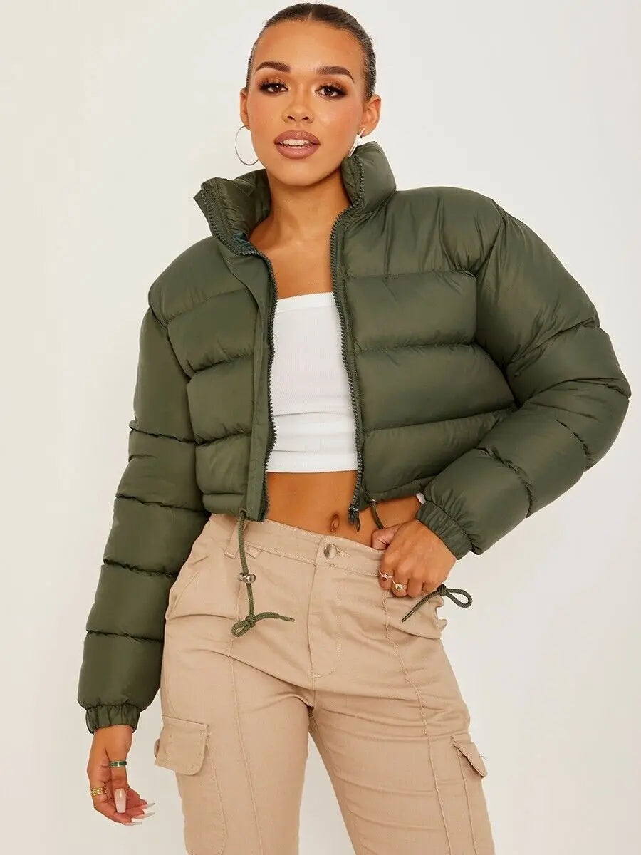 Stand Collar Warm Puffer Jacket