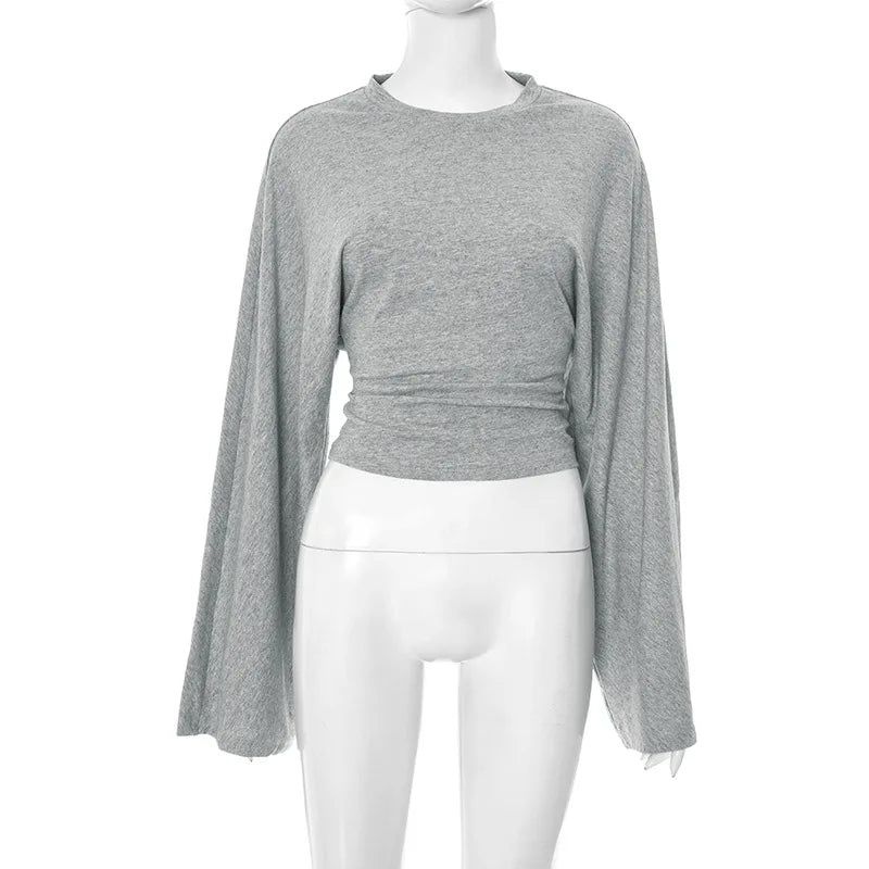 White Bandage High Waist Pullover Tee