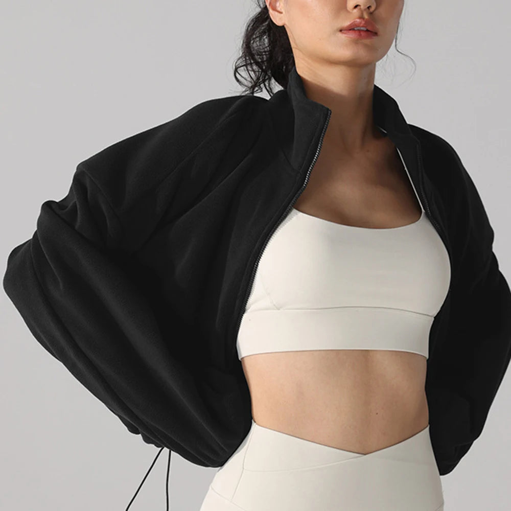 Women’s Sherpa Fleece Zip-Up Jacket Thick Winter Hoodie