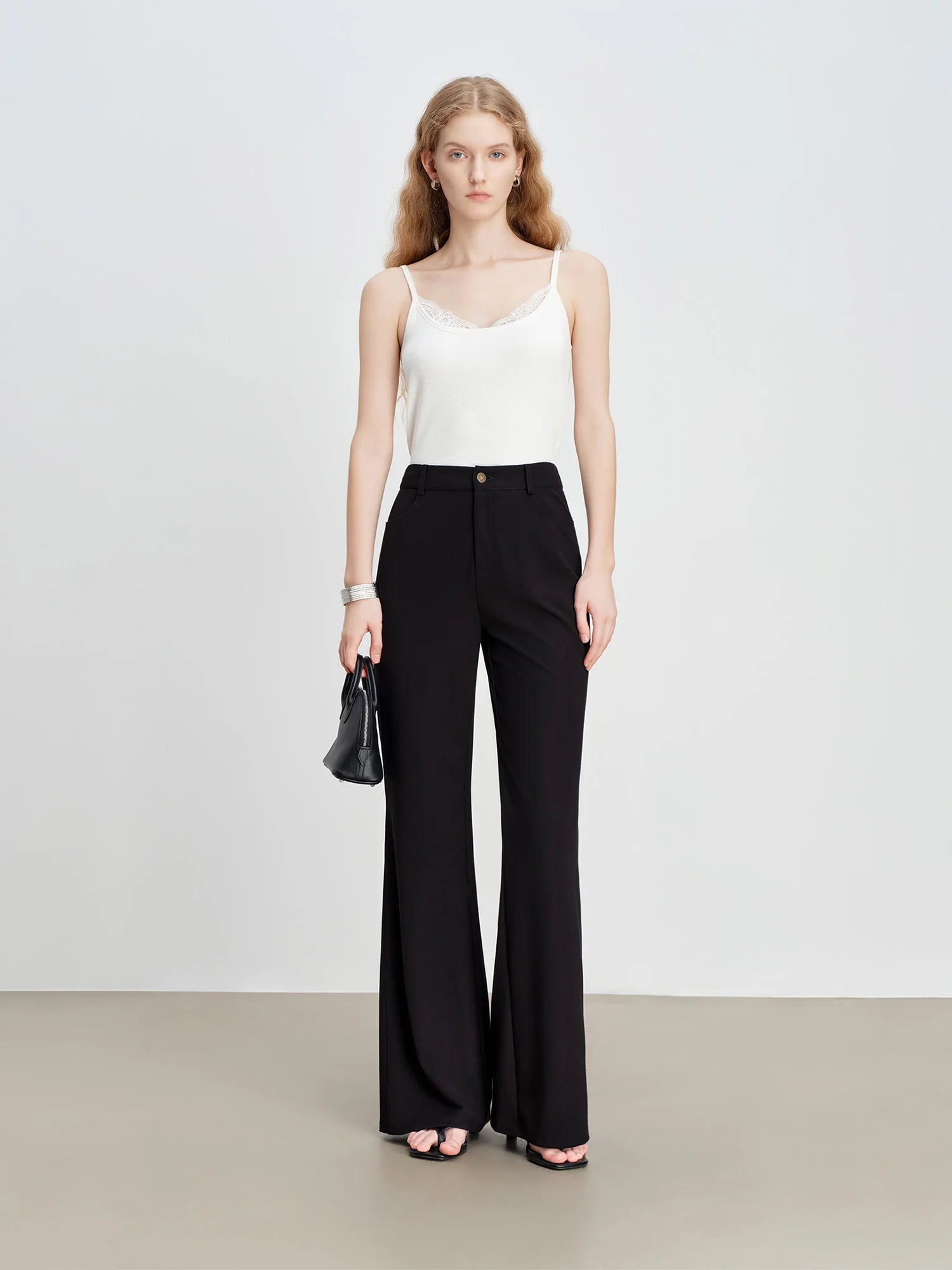 Women’s Slim-Fit Strapless Lace Trim Camisole Top