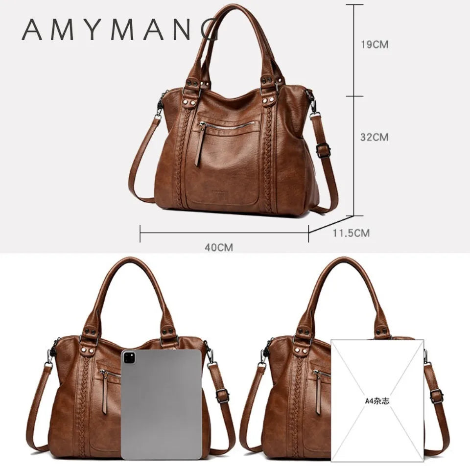 Soft Leather Shoulder Crossbody Bag for Women