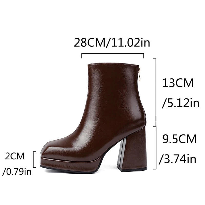 REAVE CAT 2026 Autumn Classic High Platform Ankle Boots